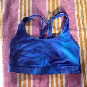 LuluLemon blue pattern sports bra